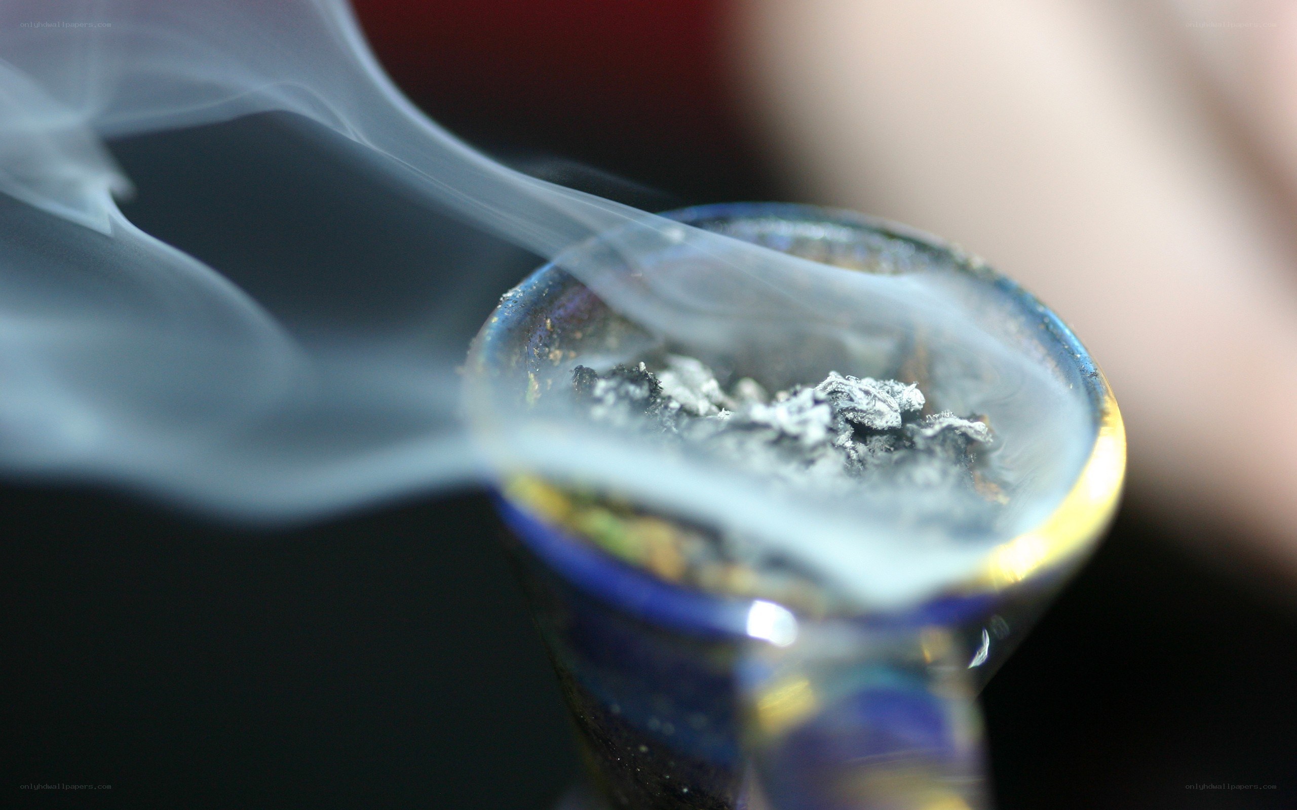smoke from a pipe bowl
