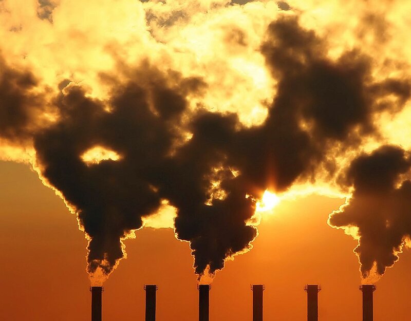 Smoke from Factory Chimneys — Orange