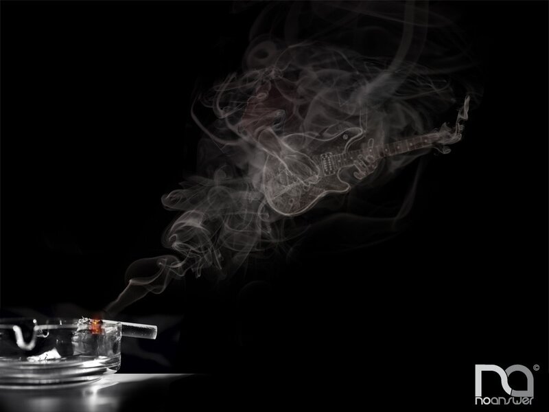 smoke guitar art