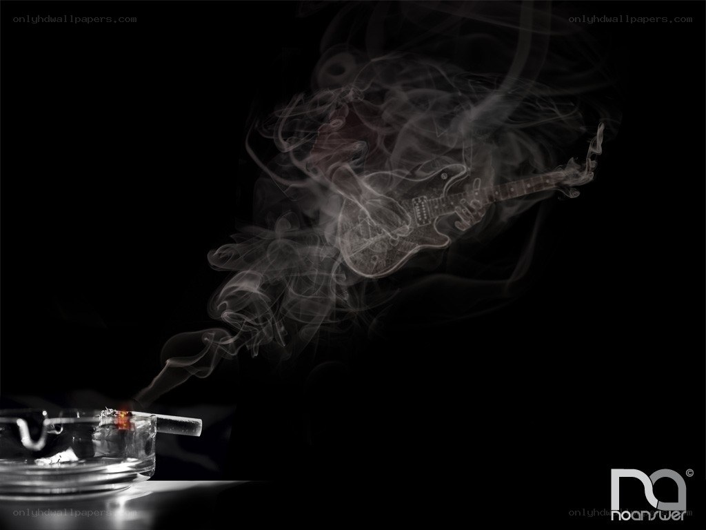 smoke guitar art