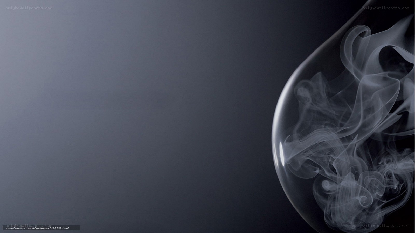 smoke in a glass bulb