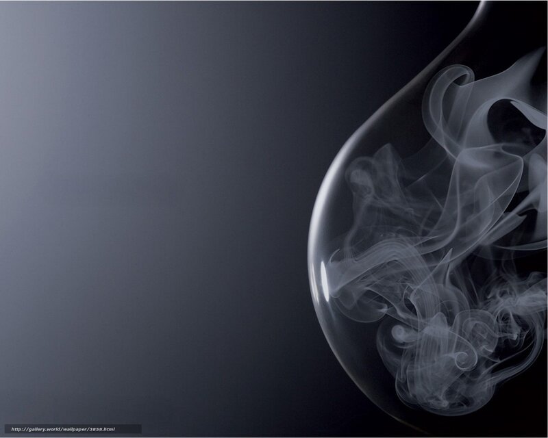 smoke in a glass container
