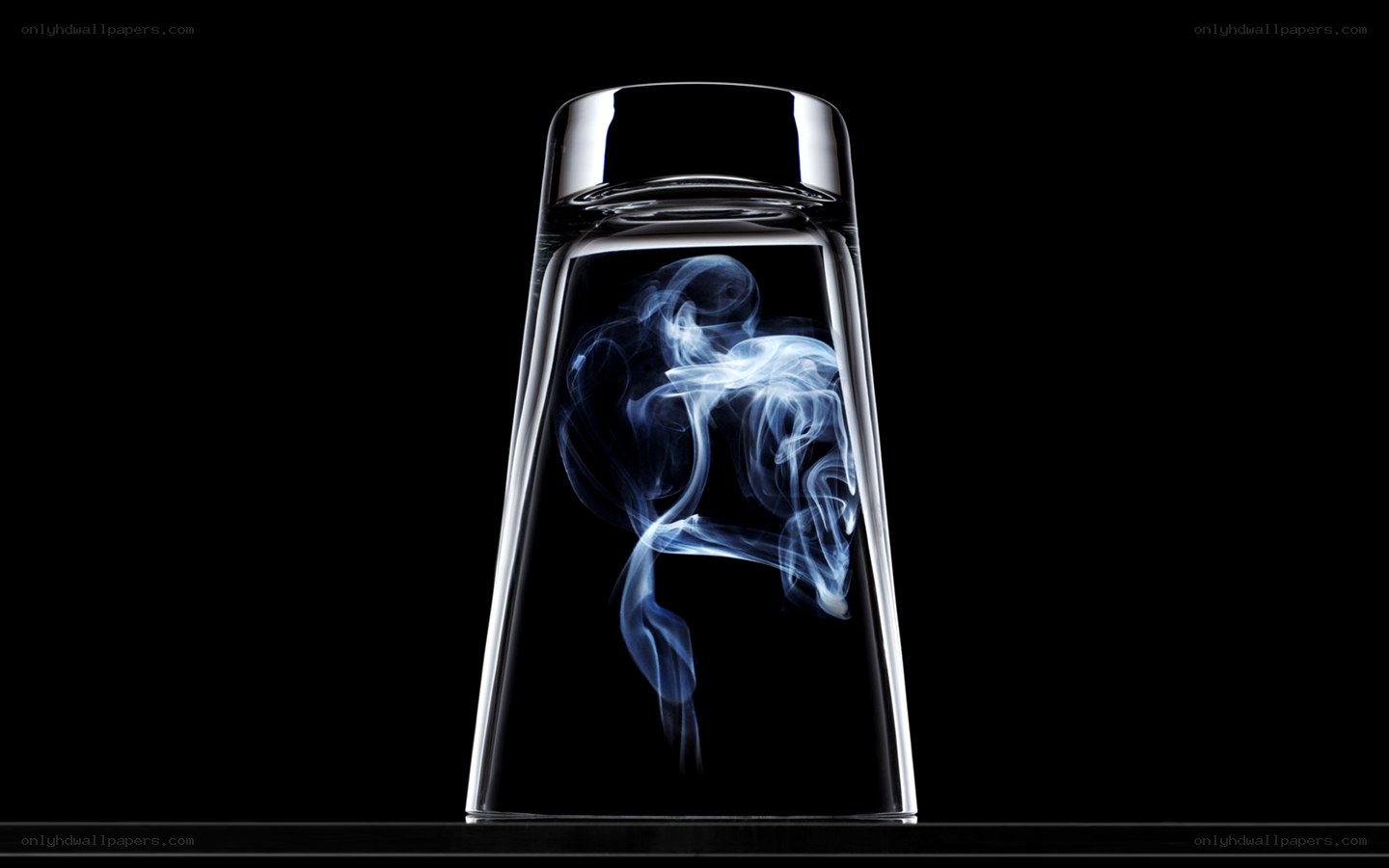 smoke in a glass