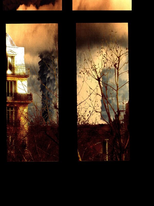 Smoke over a city