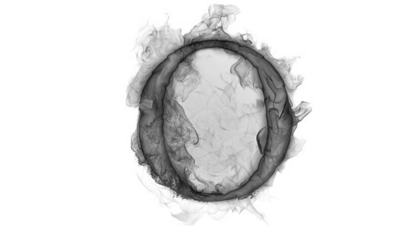 Smoke Ring on White