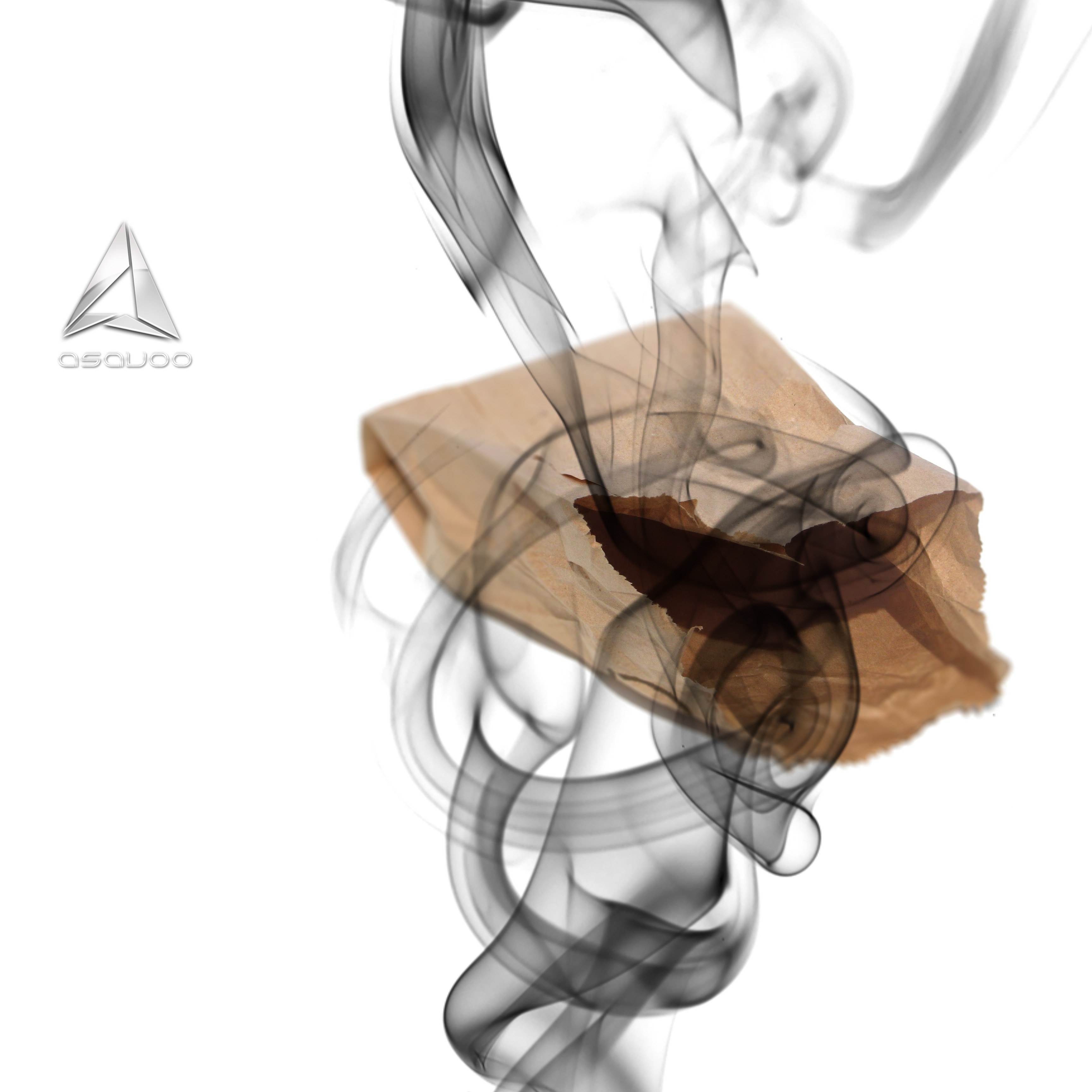 smoke rising from a paper bag