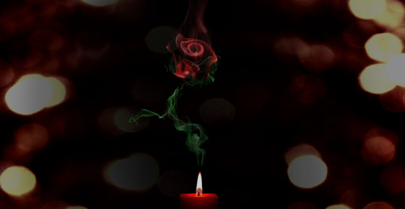 Smoke Rose from Candle