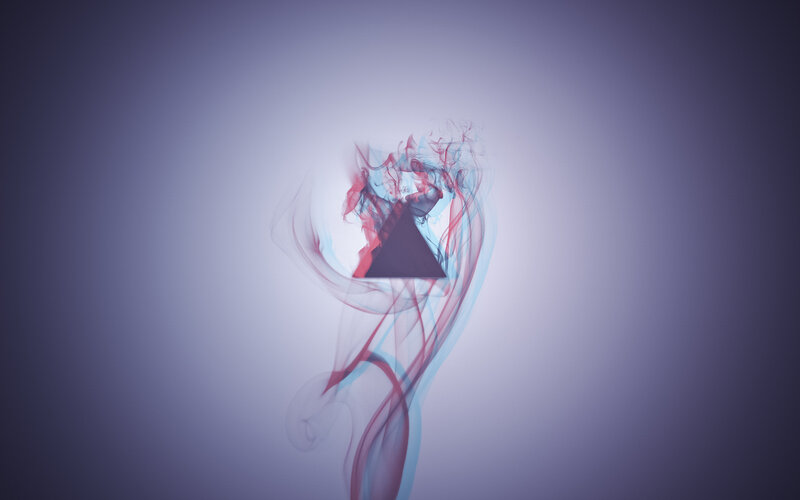 Smoke Swirls Around Triangle