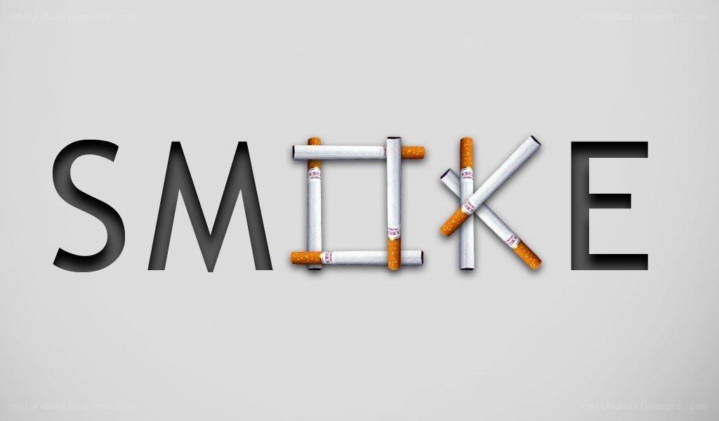 smoke word with cigarettes