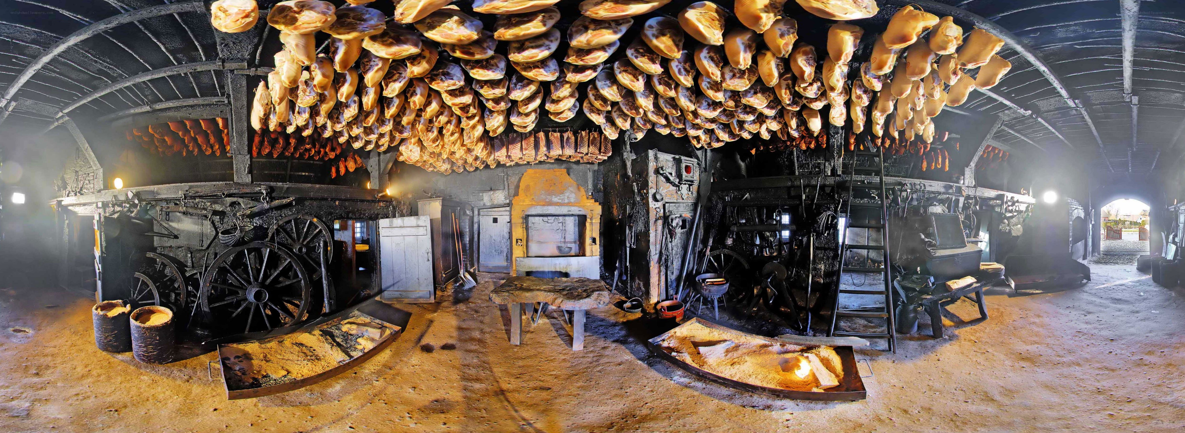 Smoked meat curing room