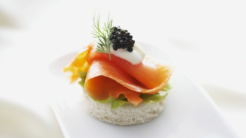 Smoked Salmon Appetizer — White, Elegant, Photograph