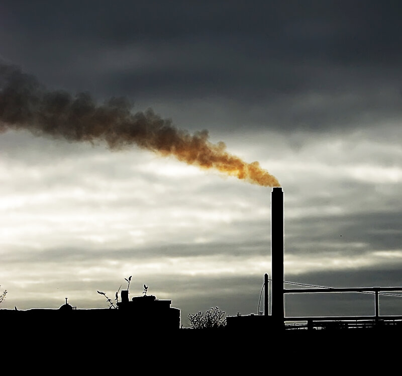 Smokestack Emitting Smoke