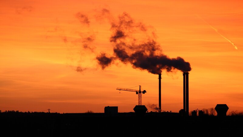 Smokestacks at Sunset