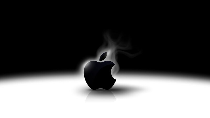 smoking apple logo