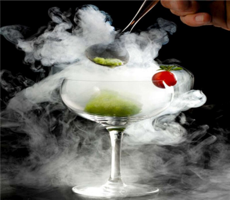 Smoking Cocktail in Glass