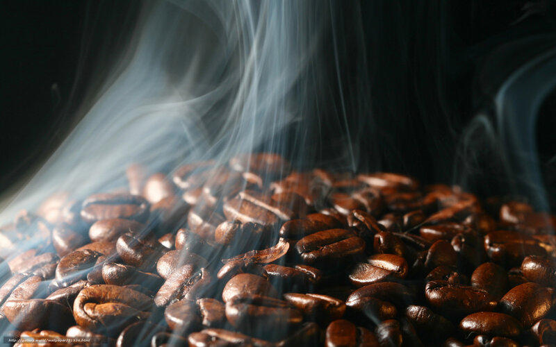 smoking coffee beans