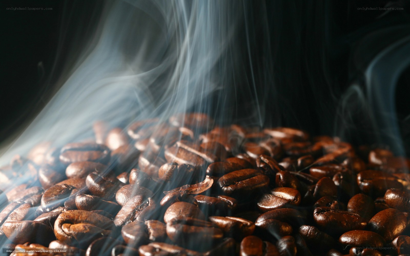 smoking coffee beans