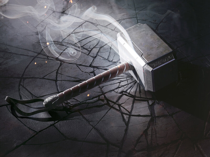 Smoking Hammer on Cracked Ground