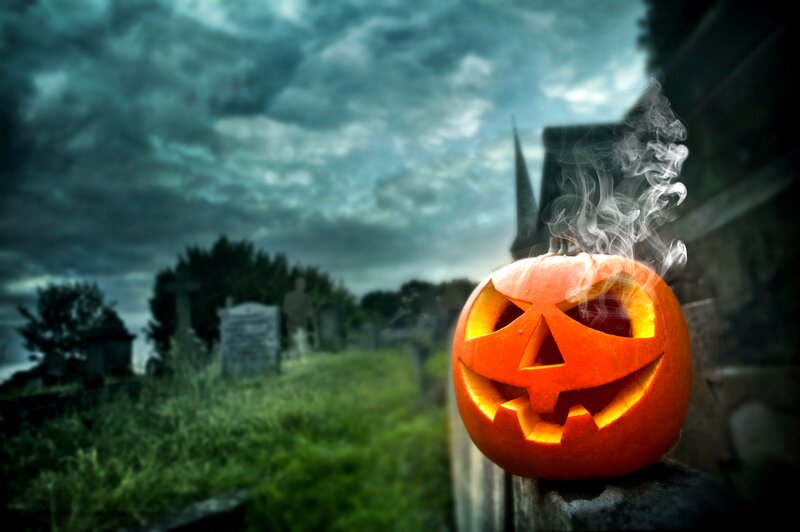 Smoking Jack-o'-lantern