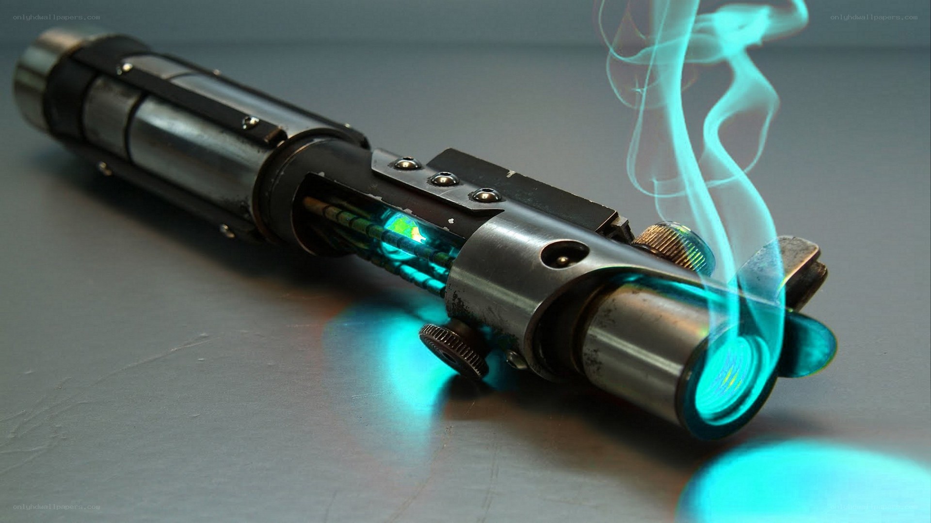smoking lightsaber hilt