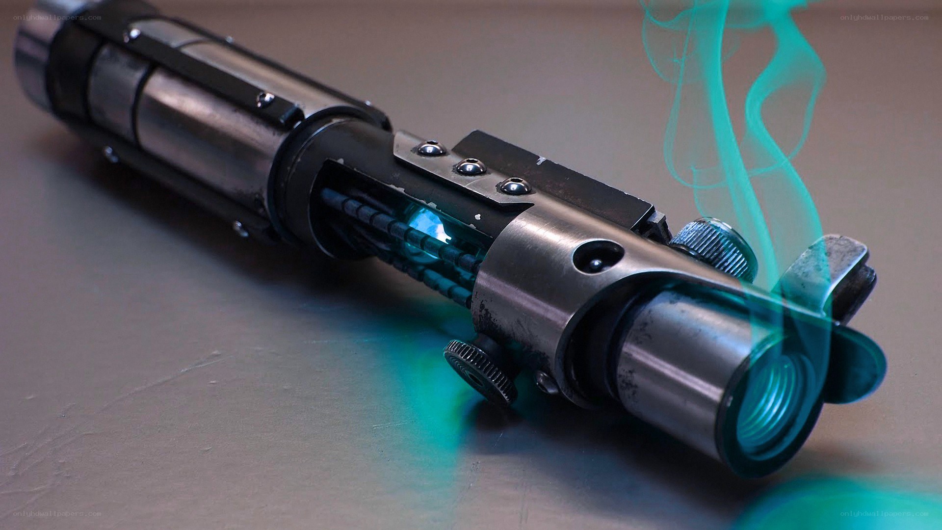 smoking lightsaber hilt