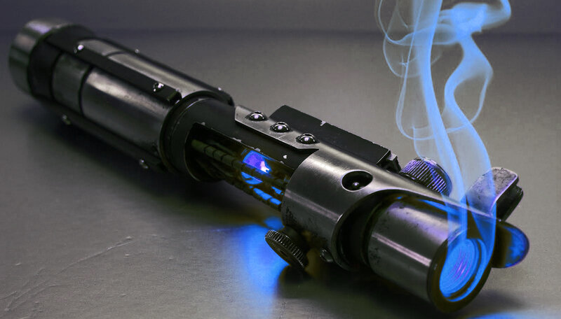 smoking lightsaber hilt