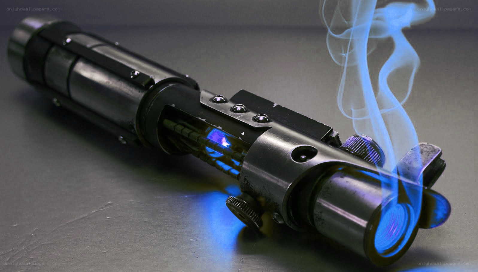 smoking lightsaber hilt