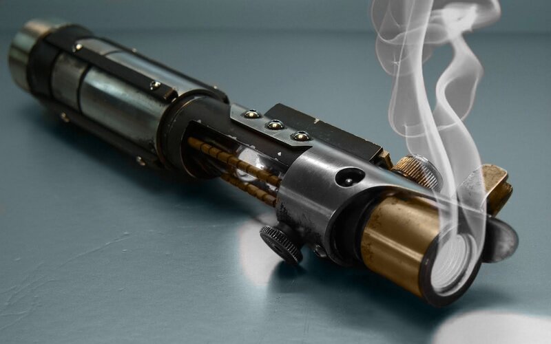 Smoking Lightsaber Hilt — Gray