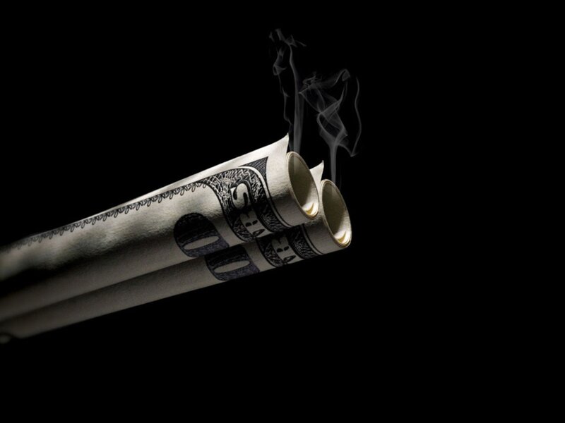 smoking money rolls