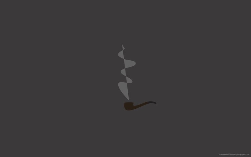 Smoking Pipe with Smoke — Gray