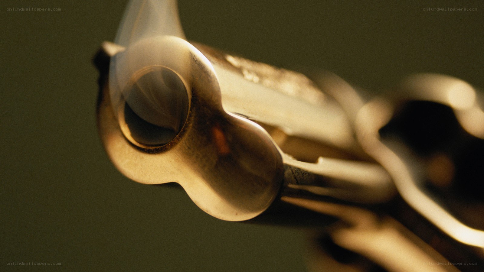 smoking revolver barrel