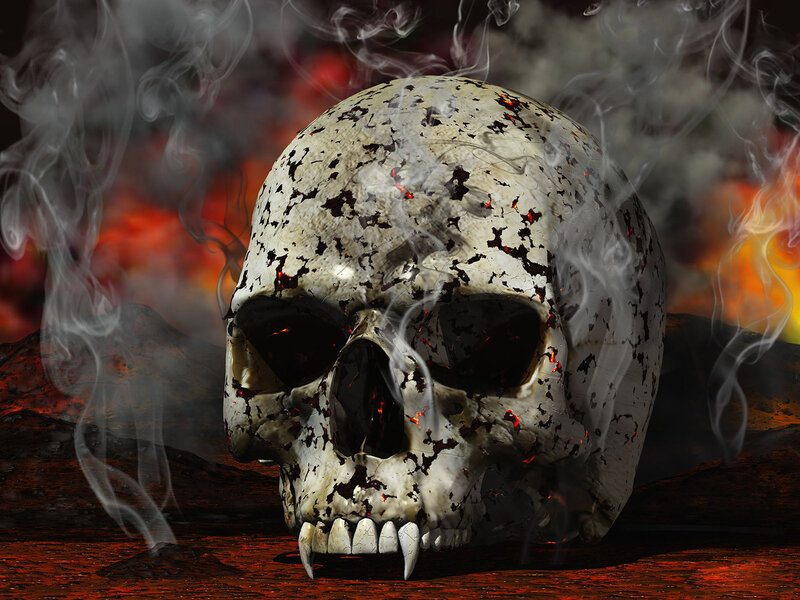 Smoking Skull