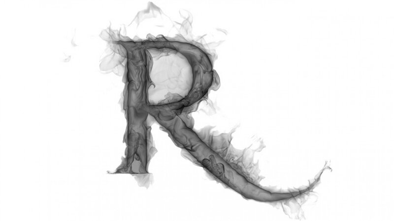 Smoky Letter R — Black