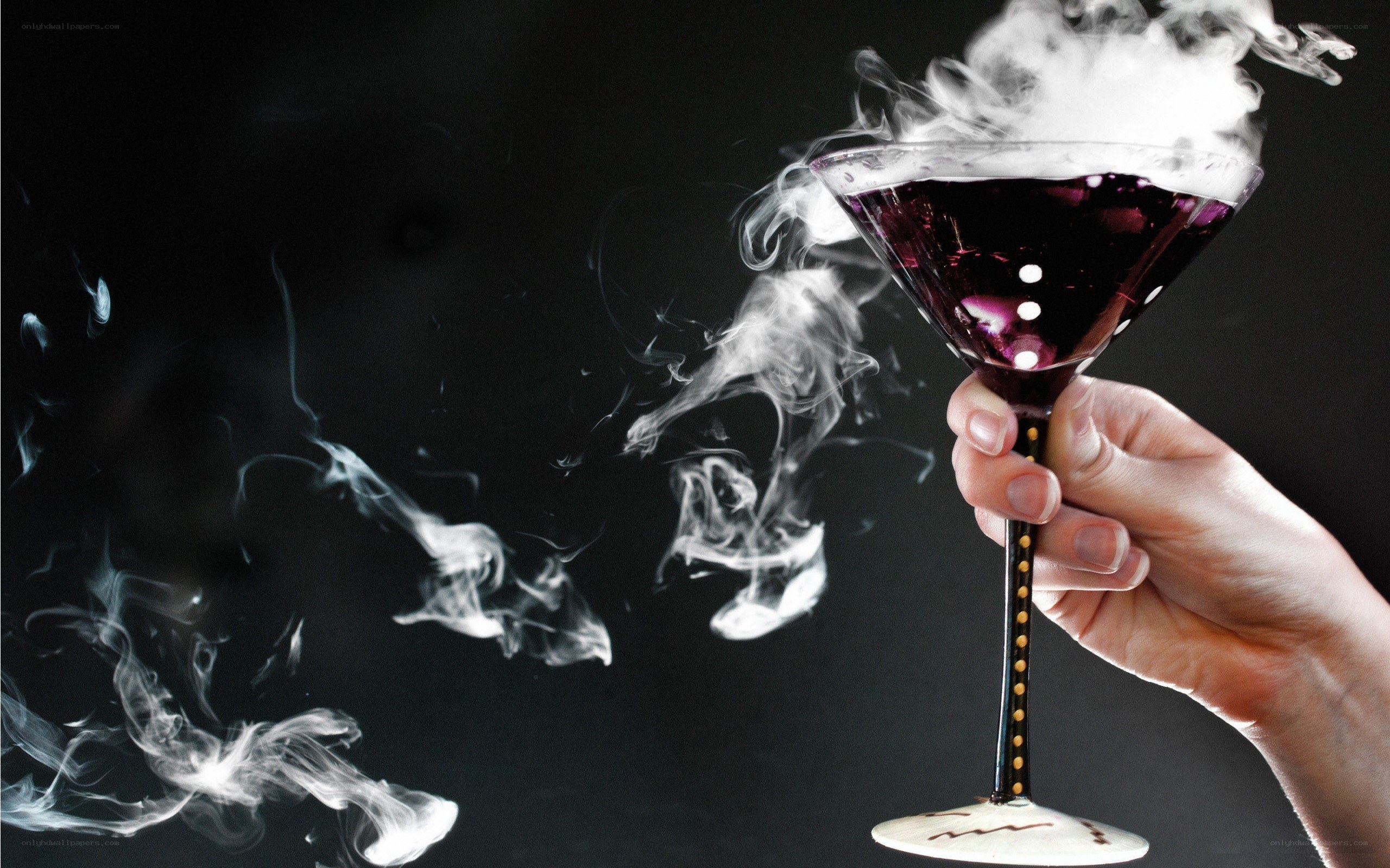 smoky purple cocktail