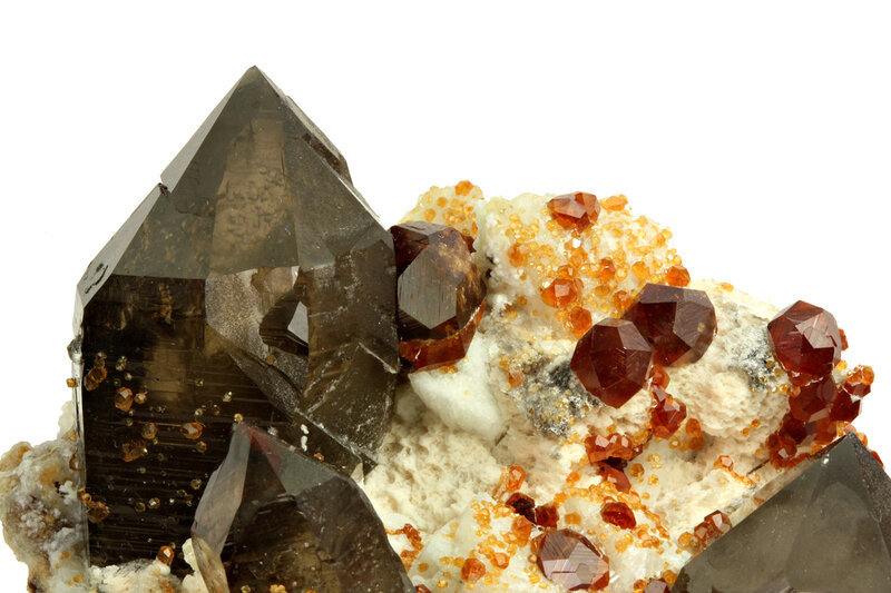 Smoky Quartz and Garnet