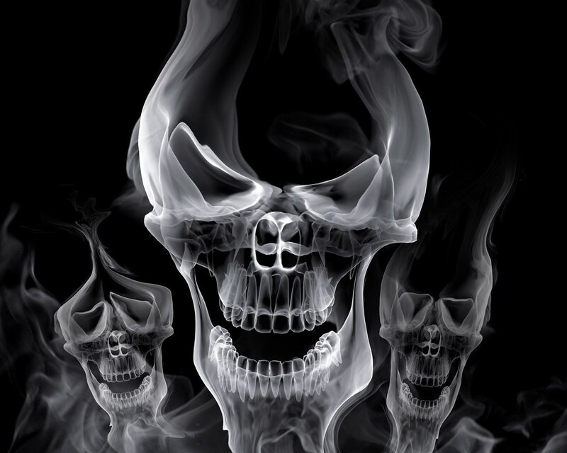 smoky skull design