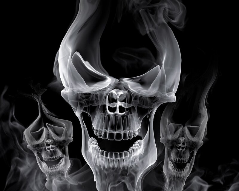 smoky skull design