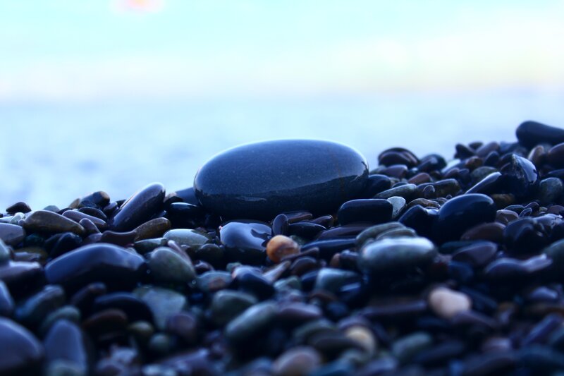 Smooth Black Pebbles