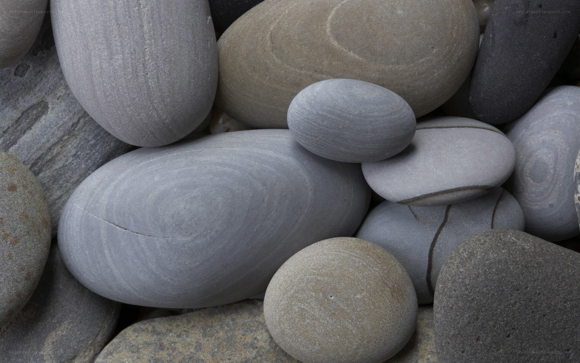 smooth gray pebbles