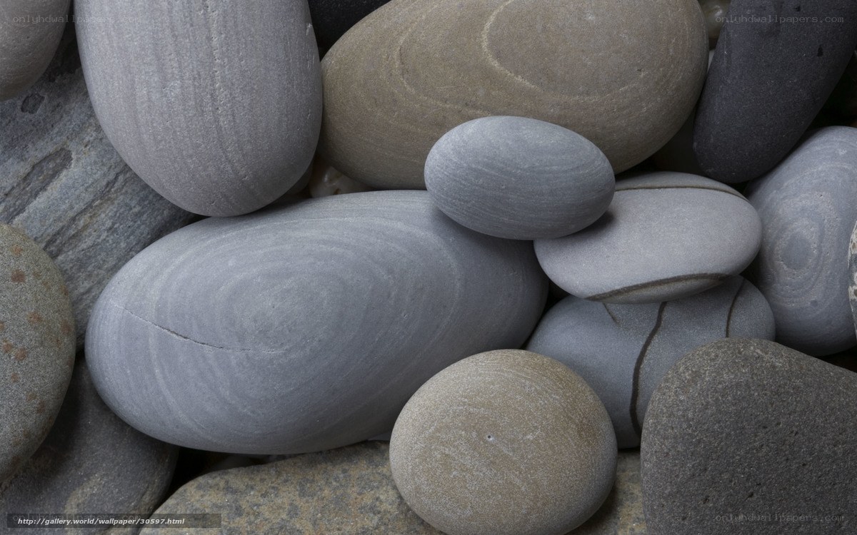 smooth gray pebbles