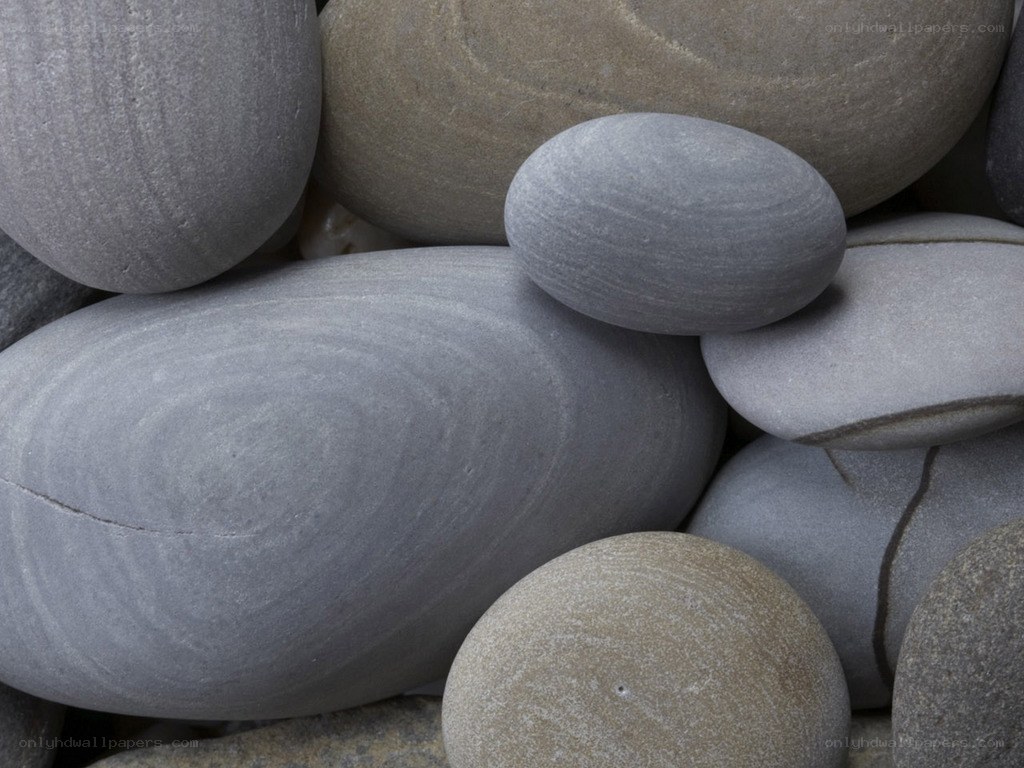 smooth gray river stones