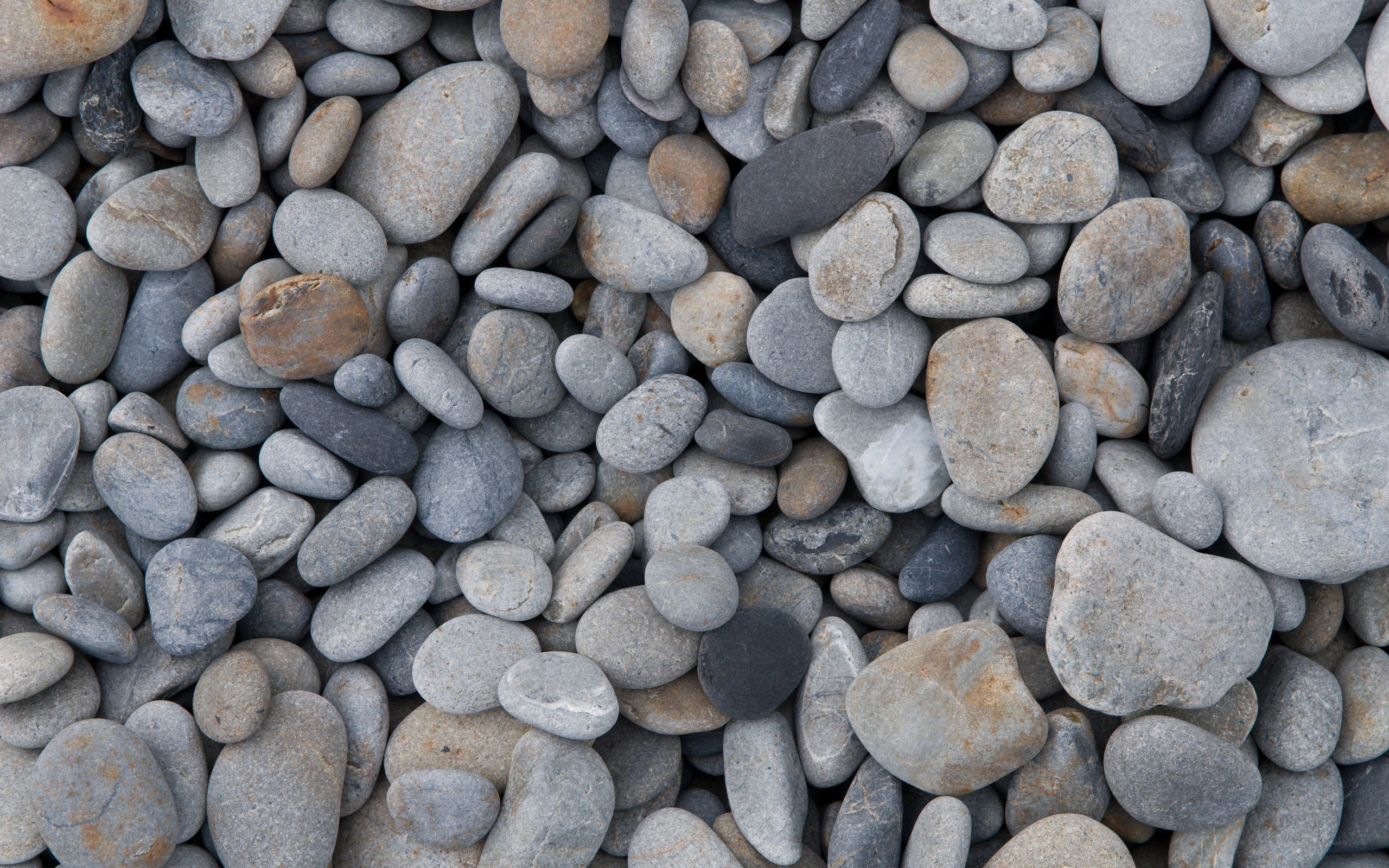 smooth pebbles on a beach
