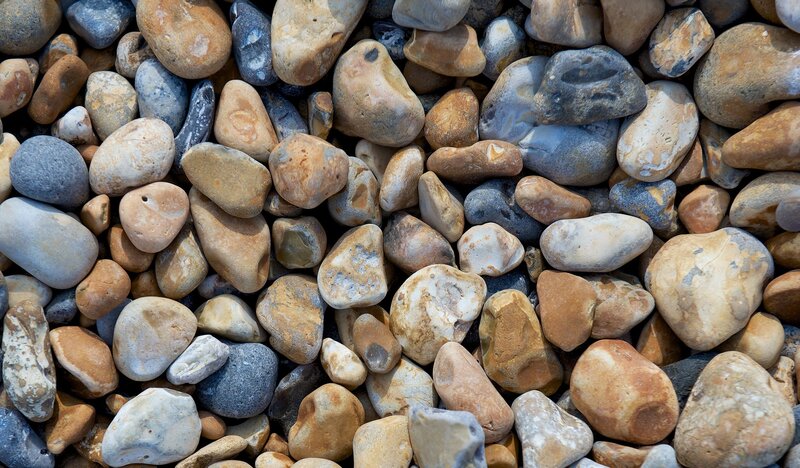 Smooth Pebbles on Beach — Brown, Calm