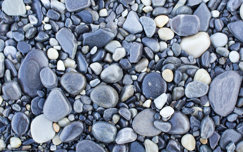Smooth Pebbles on Beach — Gray, Calm, Photograph