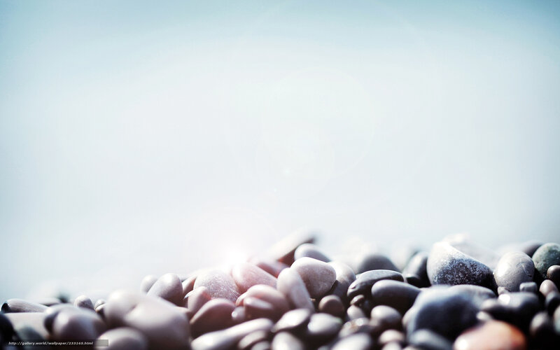 smooth pebbles on beach