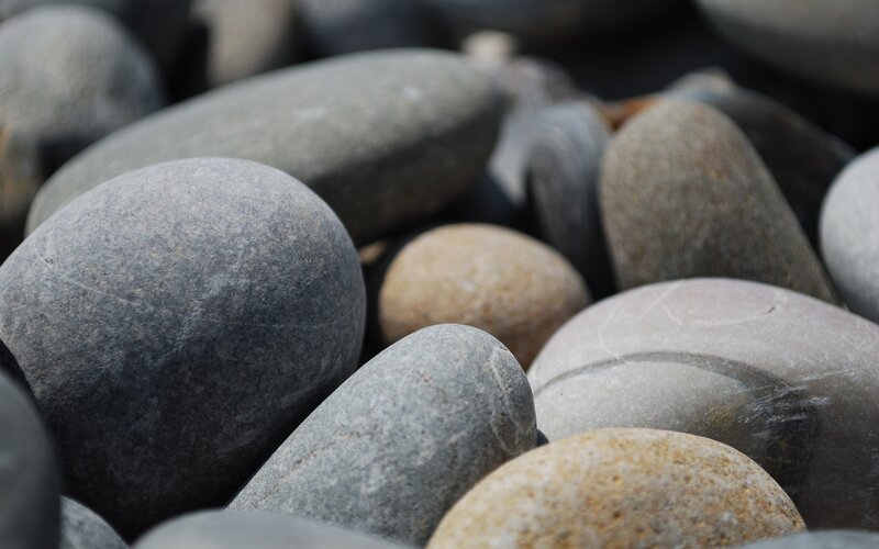 smooth river stones