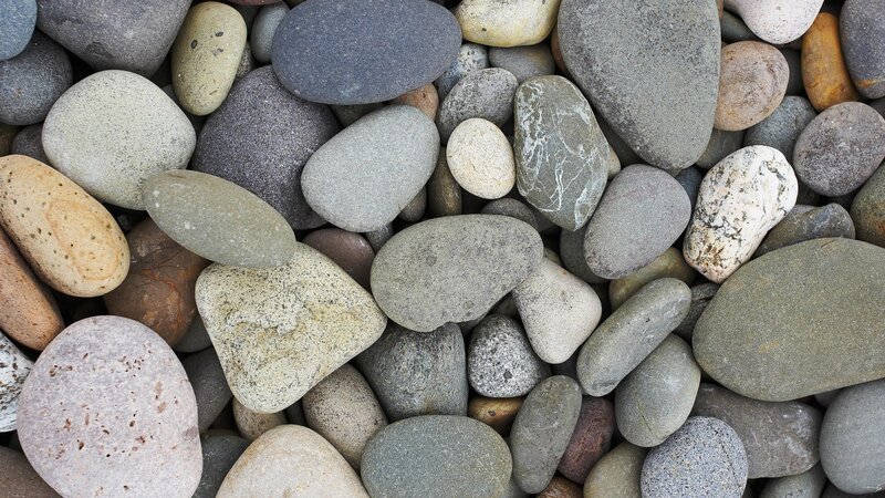 smooth river stones