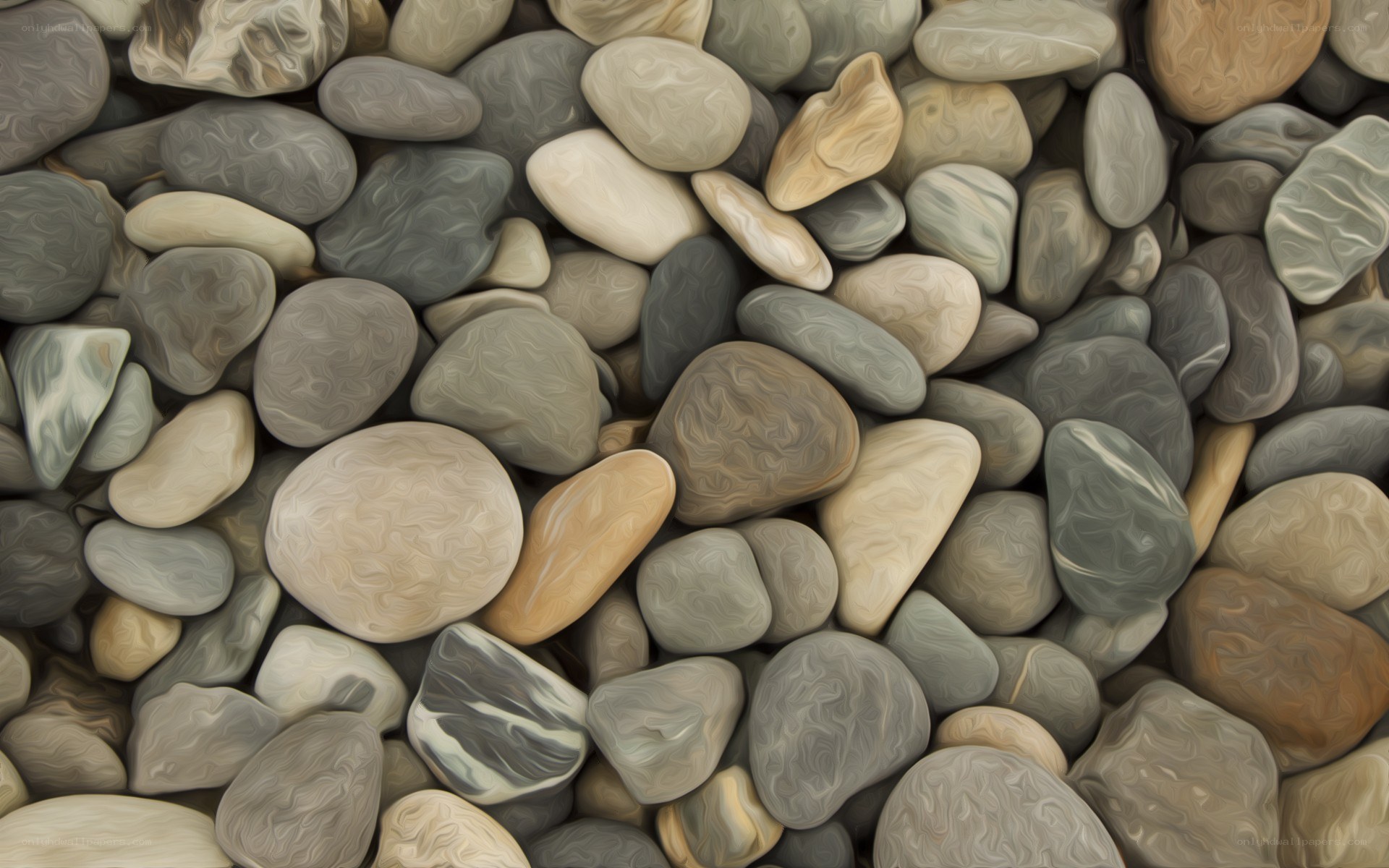 smooth river stones