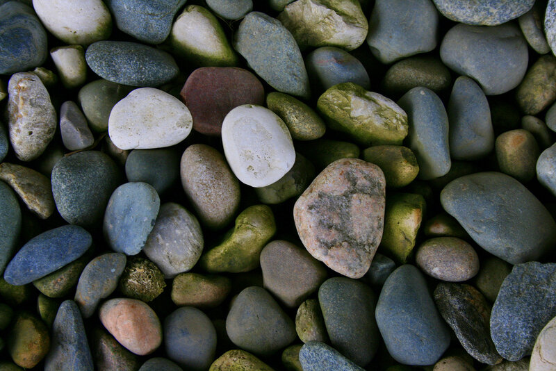 smooth river stones
