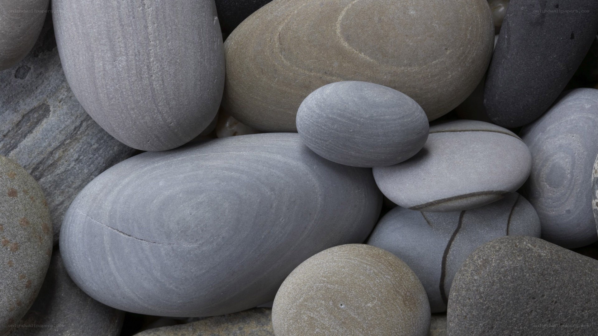 smooth river stones
